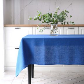 Tissu lin bleu ciel Lesna