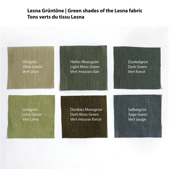 Leinenvorhang Lesna Olivgrün & Lindgrün