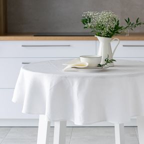White Linen Fabric Lesna