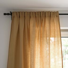 Rideau lin jaune beige Pina