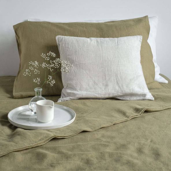 Tissu lin olive vert Welna-Pina