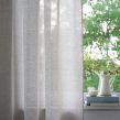Natur Beige Linen Voile Plisa