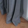 Leinenvorhang Grau Blau Satin