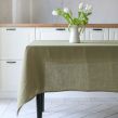 Tissu lin olive vert Welna-Pina