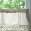 Landhaus Scheibengardinen Leinen Angara Beige