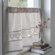 Landhaus Scheibengardinen Leinen Angara Beige