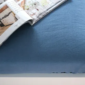 Denim Blue Linen Flat & Fitted Sheet Pina
