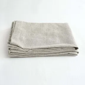 Beige Natural Linen Flat Sheet Pina