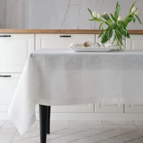 Nappe Lin Blanc Crème Lesna