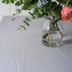 Nappe Lin Gris Clair Lesna sur Mesure