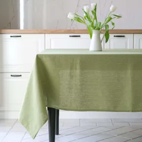 Nappe en Lin Vert Clair Lesna Sur Mesure 