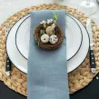 Set of 6 Linen Cloht Napkins Blue Lesna
