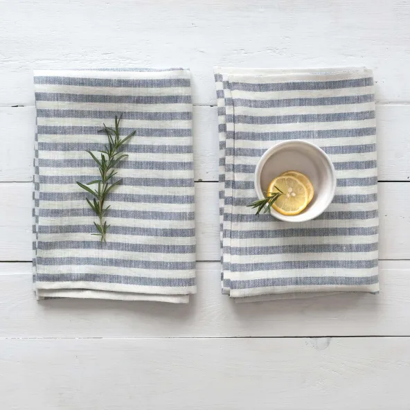 Linen Napkin Striped Blue Malina
