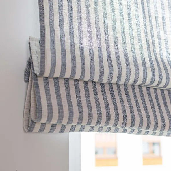 Store bateau lin Malina bleu