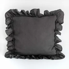 Cushion Cover Country Style Dark Grey Ola
