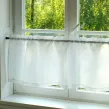 Leinen Scheibengardine Transparent Prosna Weiß