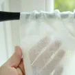Leinen Scheibengardine Transparent Prosna Weiß