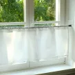 Leinen Scheibengardine Transparent Prosna Weiß