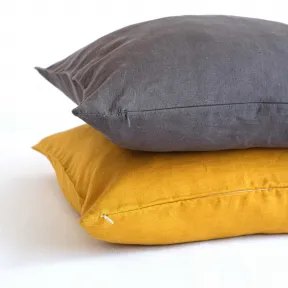 Dark grey Linen Pillowcase Welna